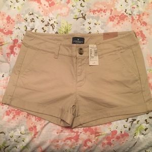 NWT Khaki Midi Shorts!